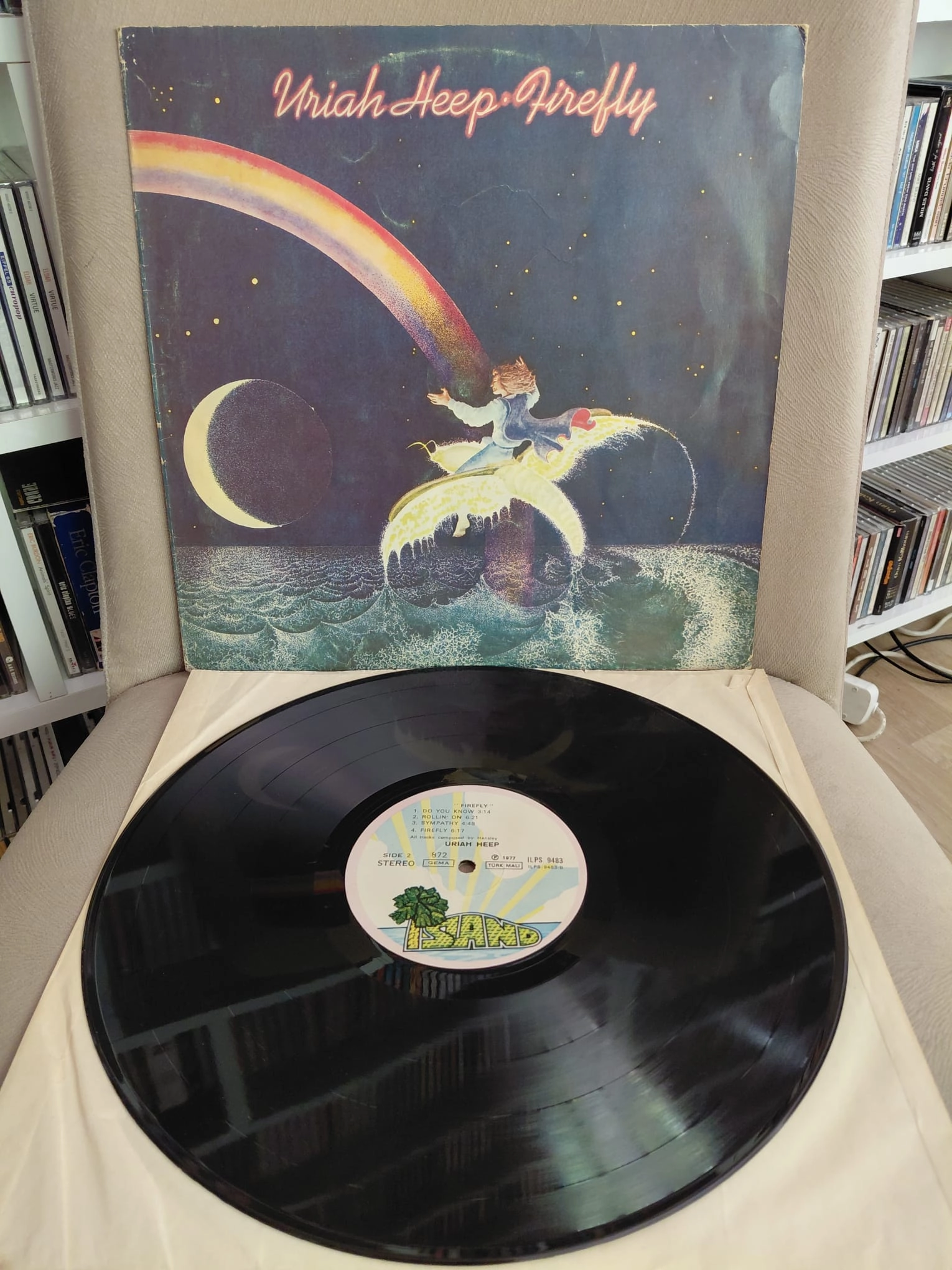 Uriah Heep  –  Firefly  - 1977 Türkiye Basım Albüm - LP Plak-2.el