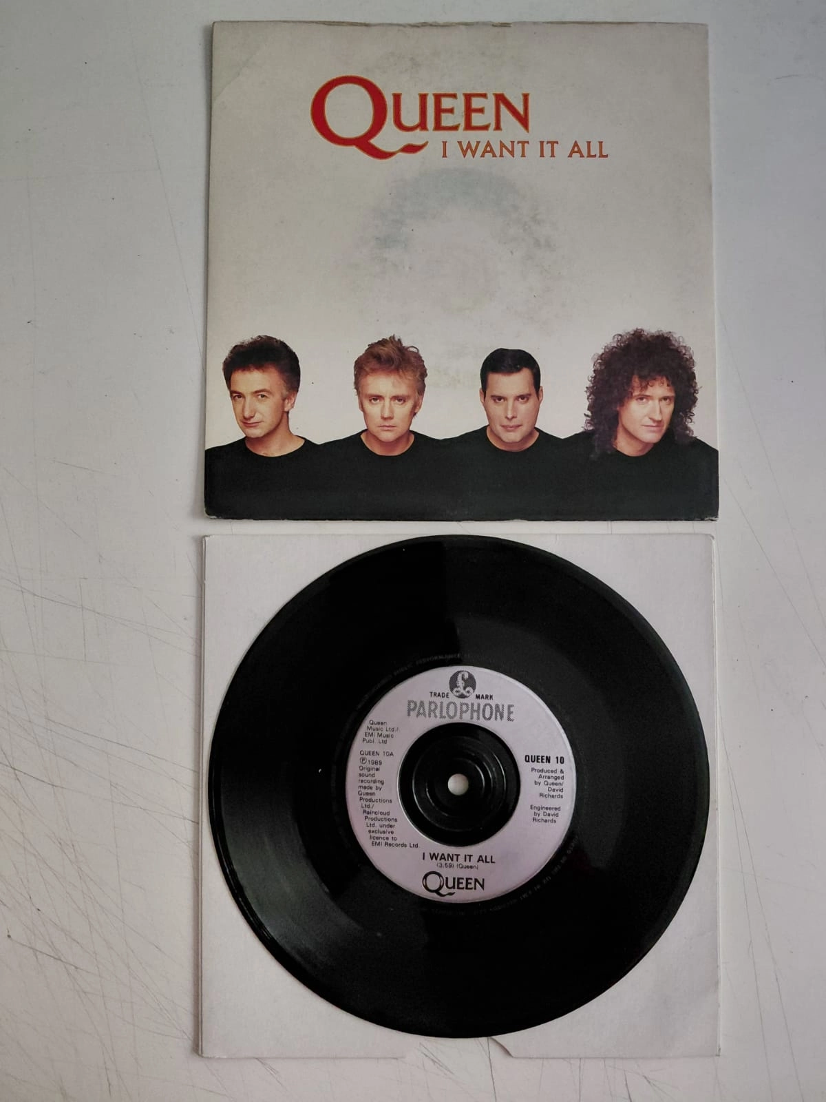 QUEEN  - I WANT IT ALL - 1989 İNGİLTERE BASIM 45 LİK  PLAK-2.EL