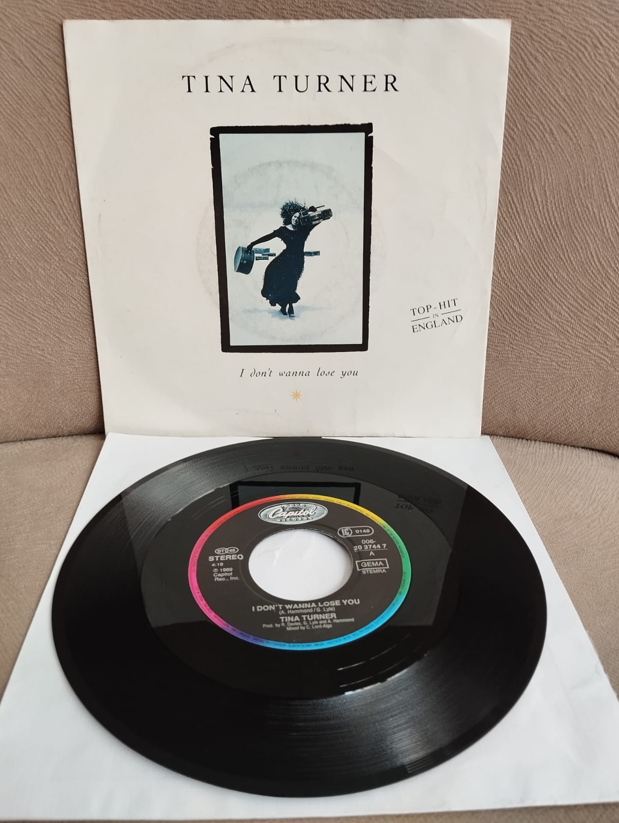 Tina Turner – I Don’t Wanna Lose You - 1990 Almanya Basım 45 LİK PLAK-2.el