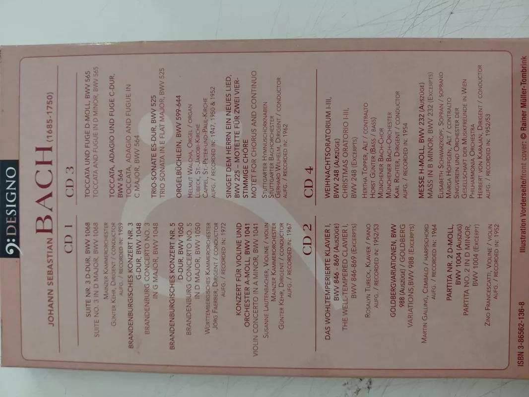 Johann Sebastian Bach – Leben Und Werk - 2005 Almanya Basım 4xCD Albüm ,Deluxe Edition-2.el