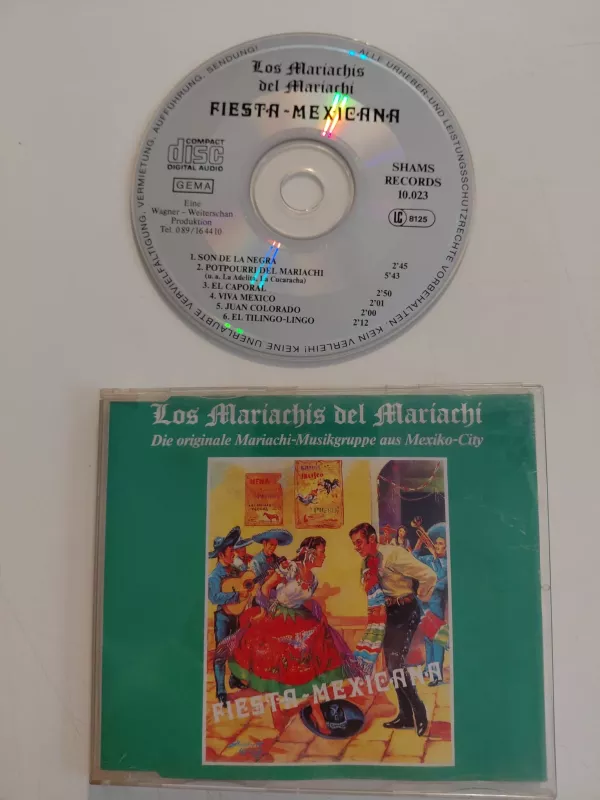 Los Mariachis Del Mariachi – Fiesta - Mexicana  –  Almanya Basım - CD Maxi-Single-2.el