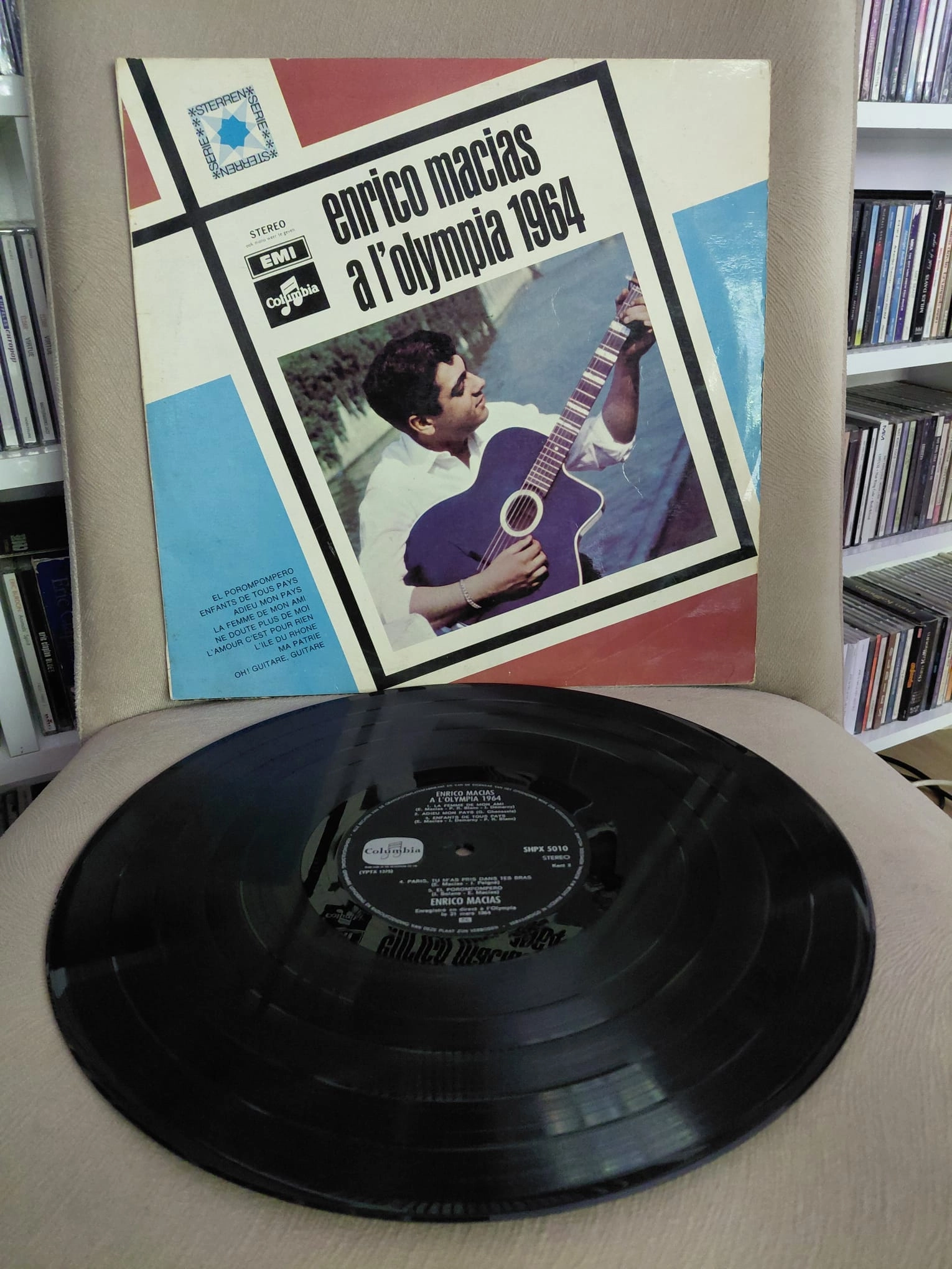 Enrico Macias – Enrico Macias A L’Olympia 1964 - Hollanda Dönem Basım Albüm LP Plak-2.el