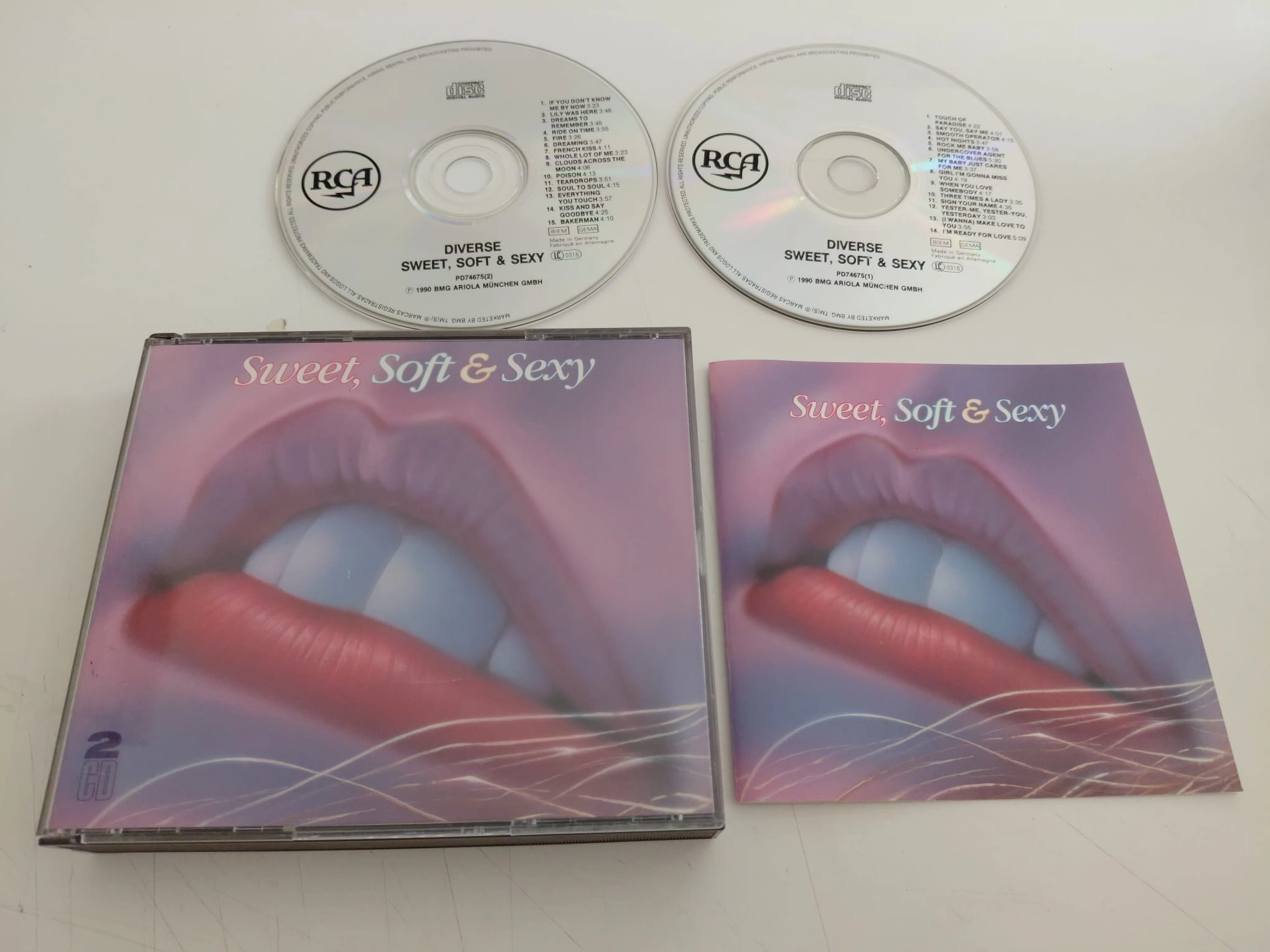 Sweet, Soft & Sexy( Lionel Richie , Sade ,Manhattans ...) – 1990  Almanya Basım - 2xCD Albüm-2.el