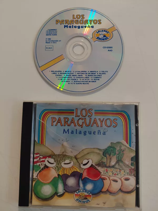 Los Paraguayos – Malagueña – 1992  İtalya Basım - CD Albüm-2.el