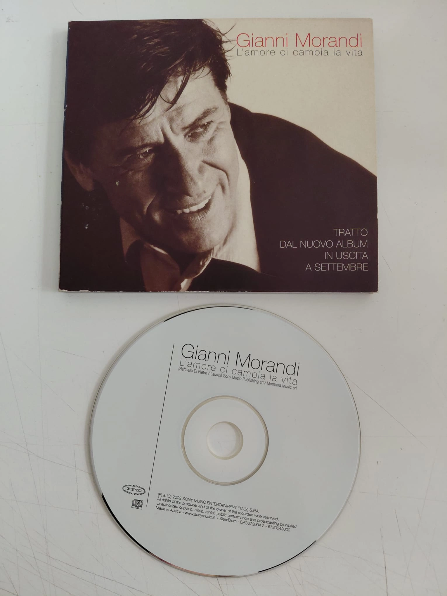 Gianni Morandi – L’amore Ci Cambia La Vita  - 2002 İtalya Basım CD, Single-2.el