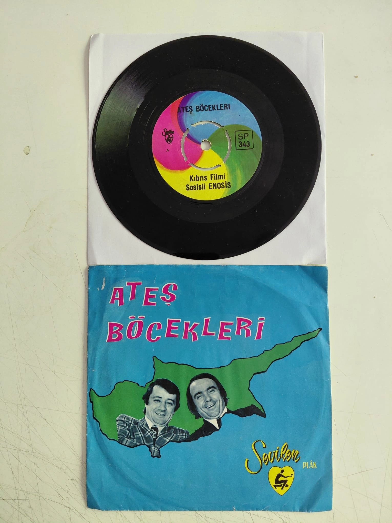 Ateş Böcekleri –  Kıbrıs Filmi Sosisli Enosis - Türkiye Dönem  Basım 45lik Plak-2.el