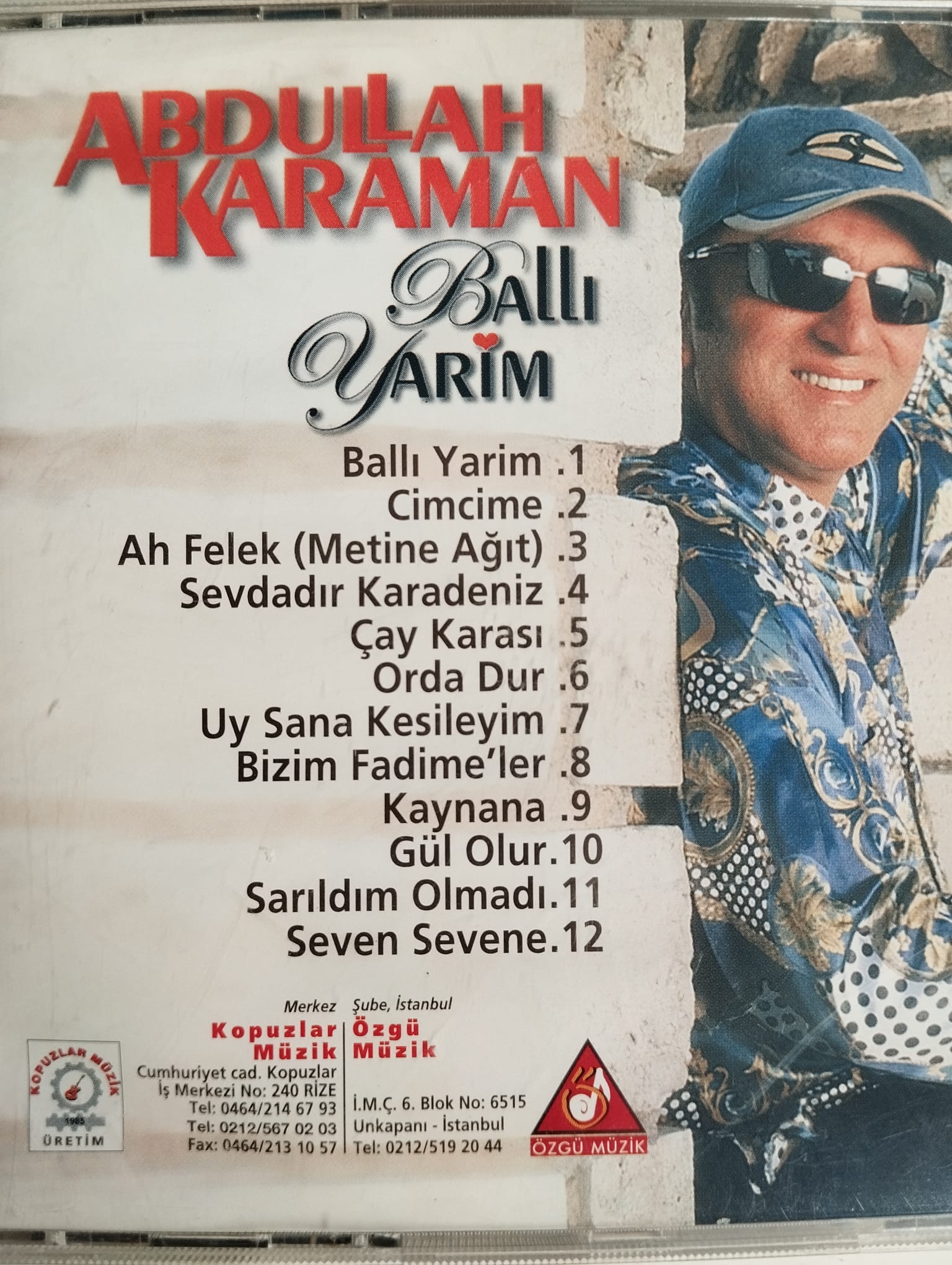Abdullah Karaman - Ballı Yarim - Türkiye Basım - 2. El CD Albüm