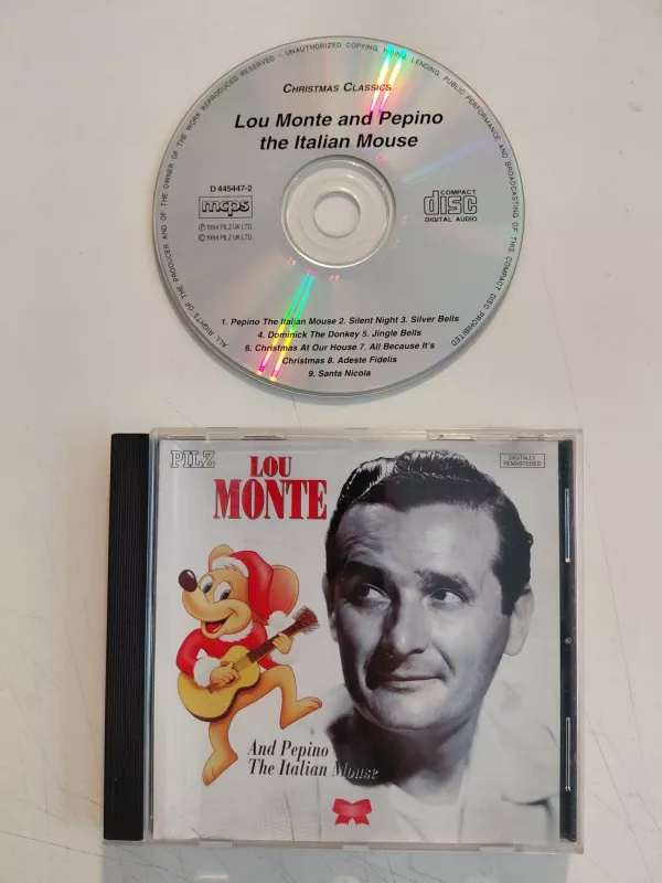 Lou Monte  – Lou Monte And Pepino The Italian Mouse  – 1993 İngiltere  Basım - CD Albüm-2.el