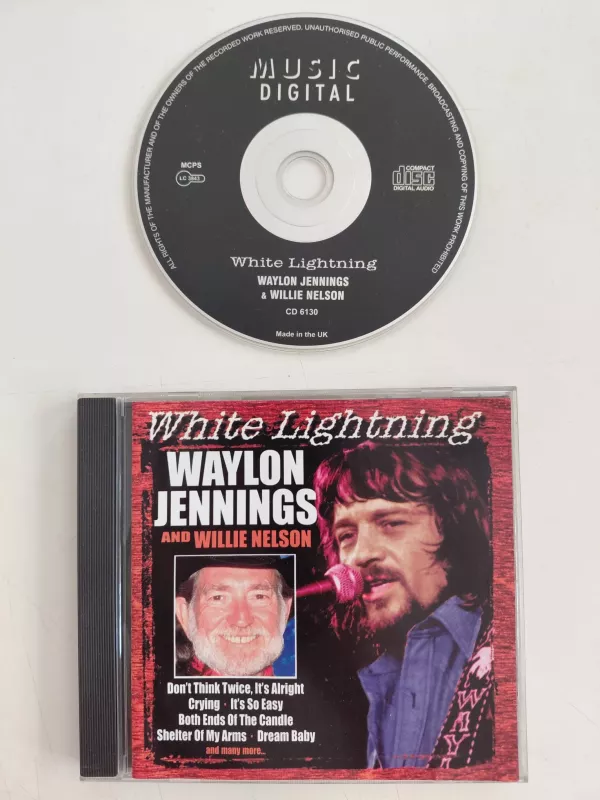 Waylon Jennings & Willie Nelson – White Lightning  - 2000 İngiltere Basım - CD Albüm-2.el