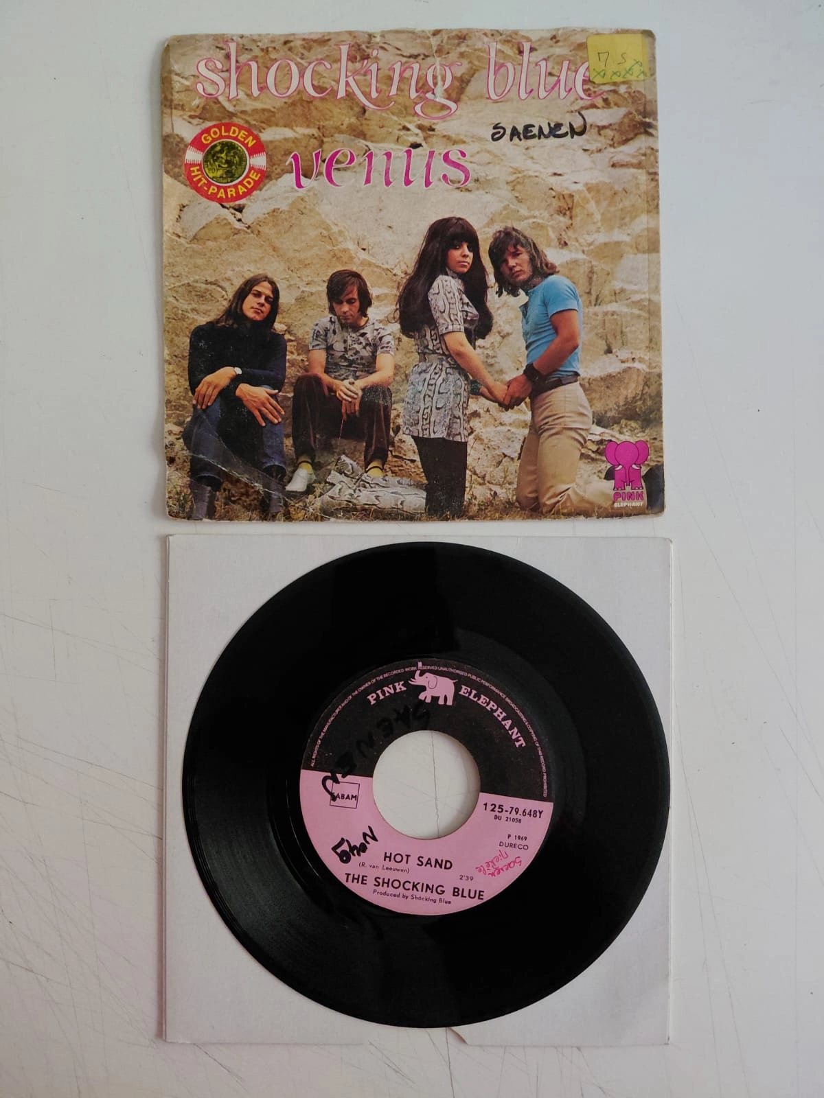Shocking Blue – Venus / Hot Sand - 1972  Belçika Basım 45 lik Plak-2.el