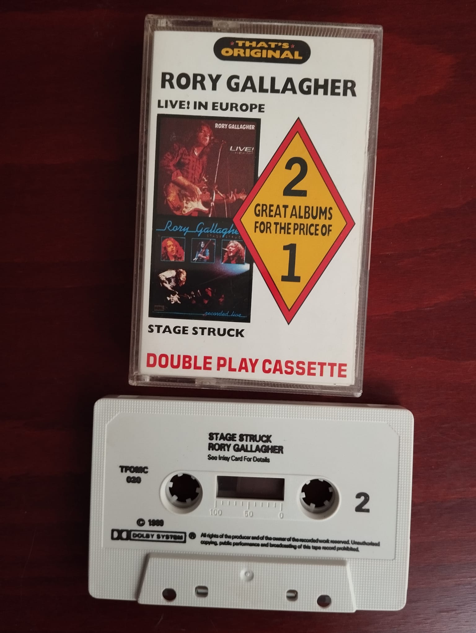 Rory Gallagher – Live! In Europe - 1989 İngiltere Basım Kaset Albüm-2.el