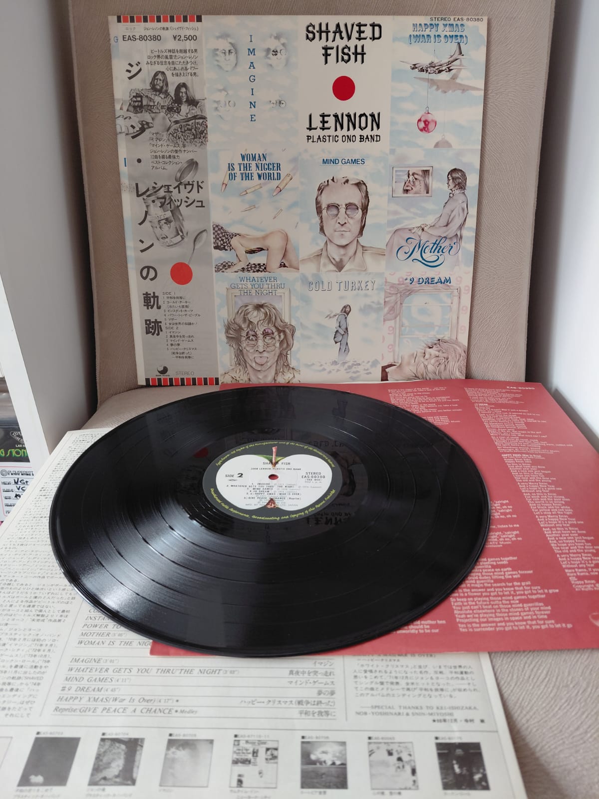 Lennon / Plastic Ono Band – Shaved Fish - 1980 Japonya Basım LP Plak Albüm - Obi’li -2.el