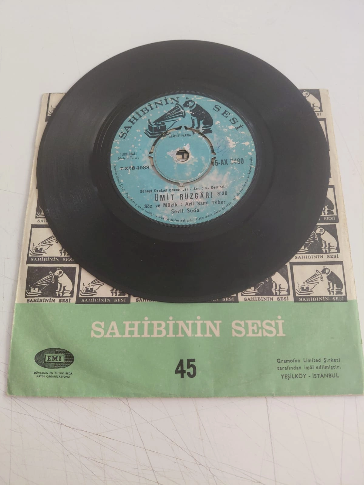 Sevil Suda – Ümit Rüzgarı / Yandı Gönül Sana - 1971 Türkiye Basım 45’lik Plak-2.el