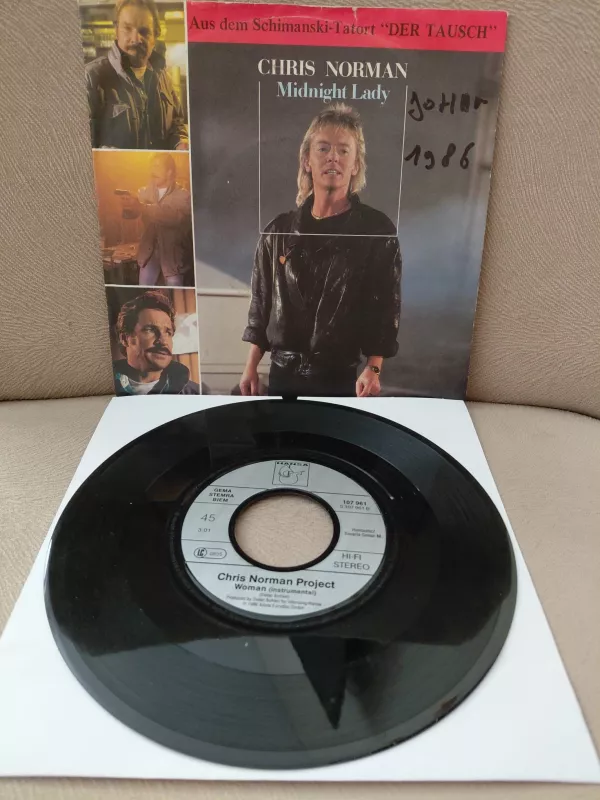 Chris Norman – Midnight Lady - 1986 Almanya Basım 45 lik Plak-2.el