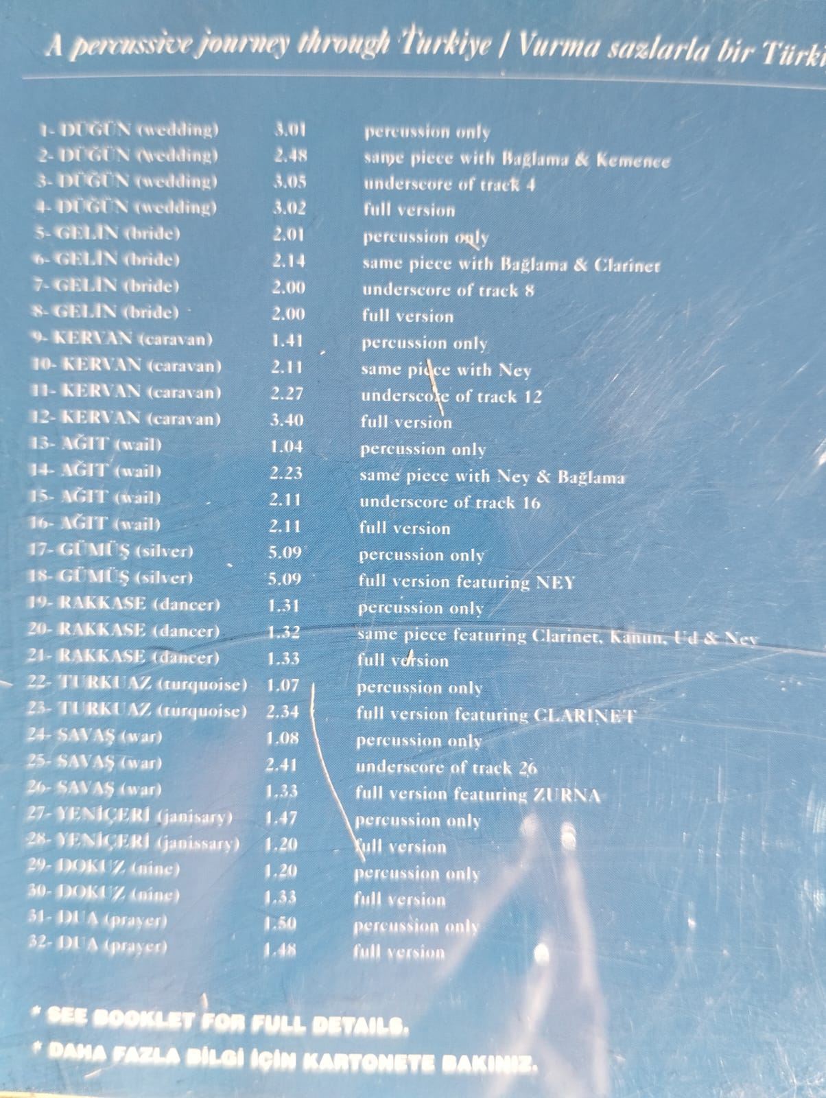 Vurmalılar 1/ Percussion 1 - Yöngün Bara Keymen - Türkiye Basım - 2. El CD Albüm