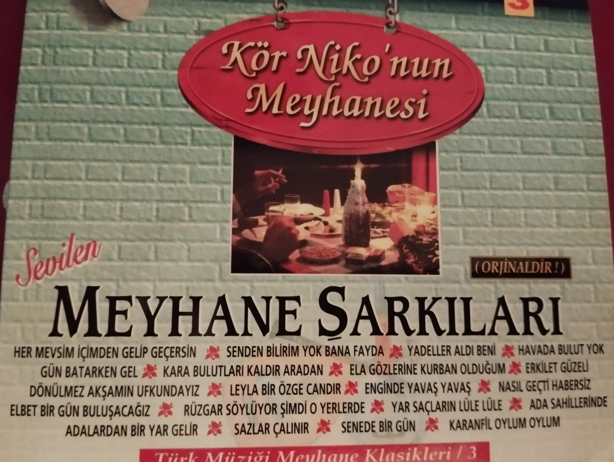 Kör Niko’nun Meyhanesi 3  -  Türkiye Basım CD  Albüm /Açılmamış Ambalajlı