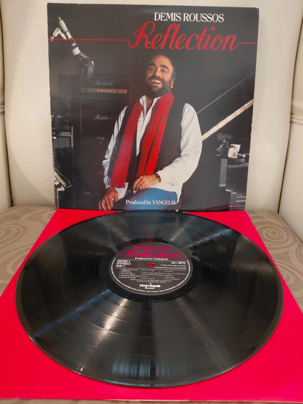 Demis Roussos  –  Reflection - 1984 İngiltere Basım LP Plak Albüm- 2.EL