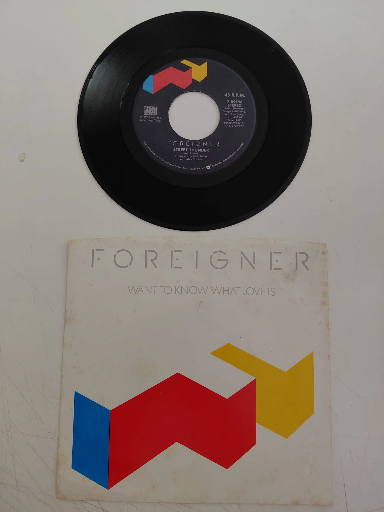 Foreigner – I Want To Know What Love Is -  1984 USA Basım 45lik Plak-2.el