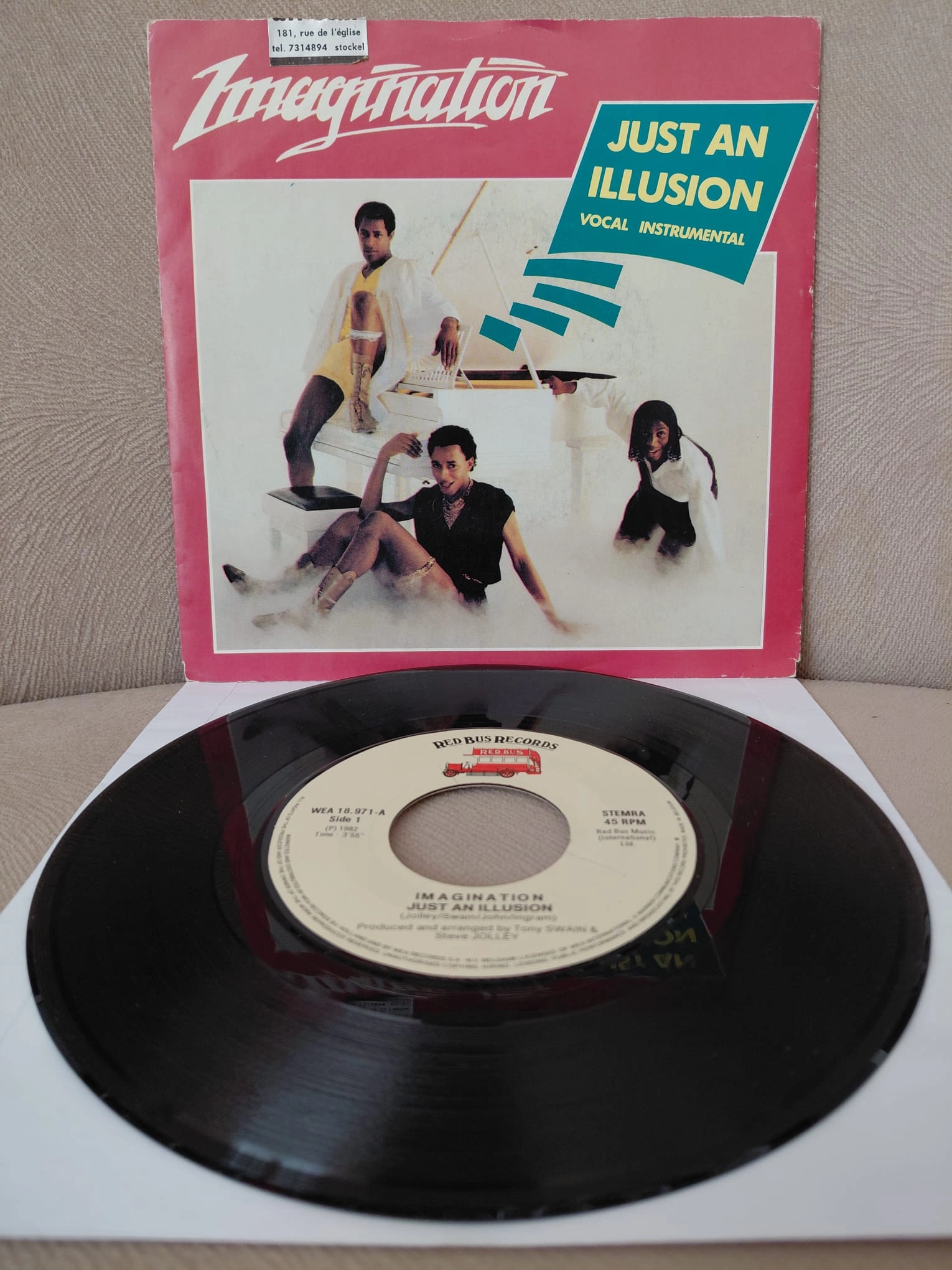 Imagination  –  Just An Illusion -  1982  Belçika Basım 45 lik Plak