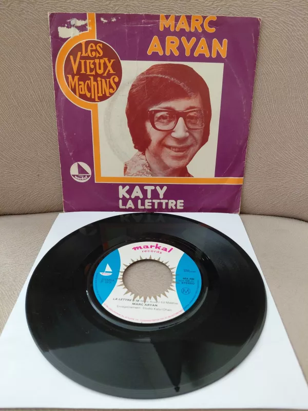 Marc Aryan – Katy / La Lettre  - Hollanda Basım 45 lik Plak-2.el