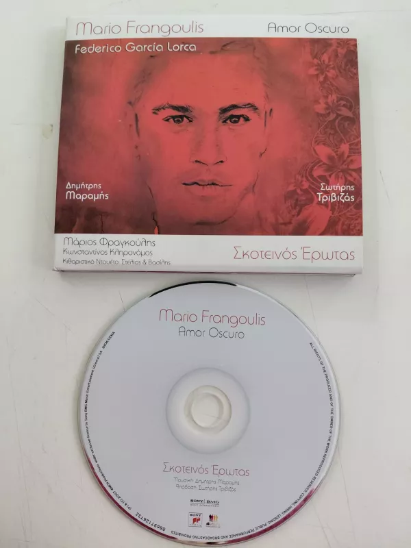 Mario Frangoulis - Federico Garcia Lorca – Amor Oscuro  – 2007 Yunanistan Basım - CD Albüm-2.el