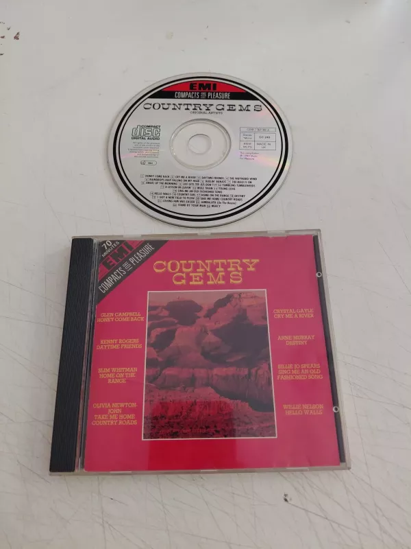 Country Gems (Glen Campbell,Faron Young...)  - 1989  İngiltere Basım CD Albüm-2.el
