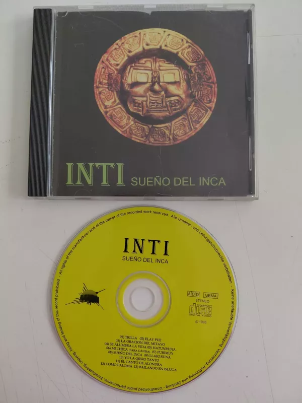 Inti – Sueño Del Inca -  1995  Almanya Basım - CD Albüm-2.EL