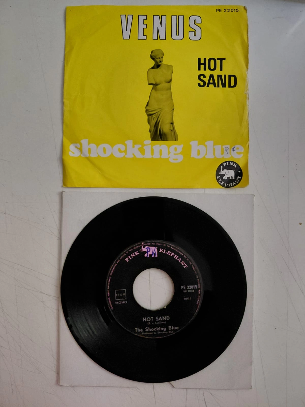 Shocking Blue – Venus / Hot Sand - 1969  Belçika Basım 45 lik Plak-2.el