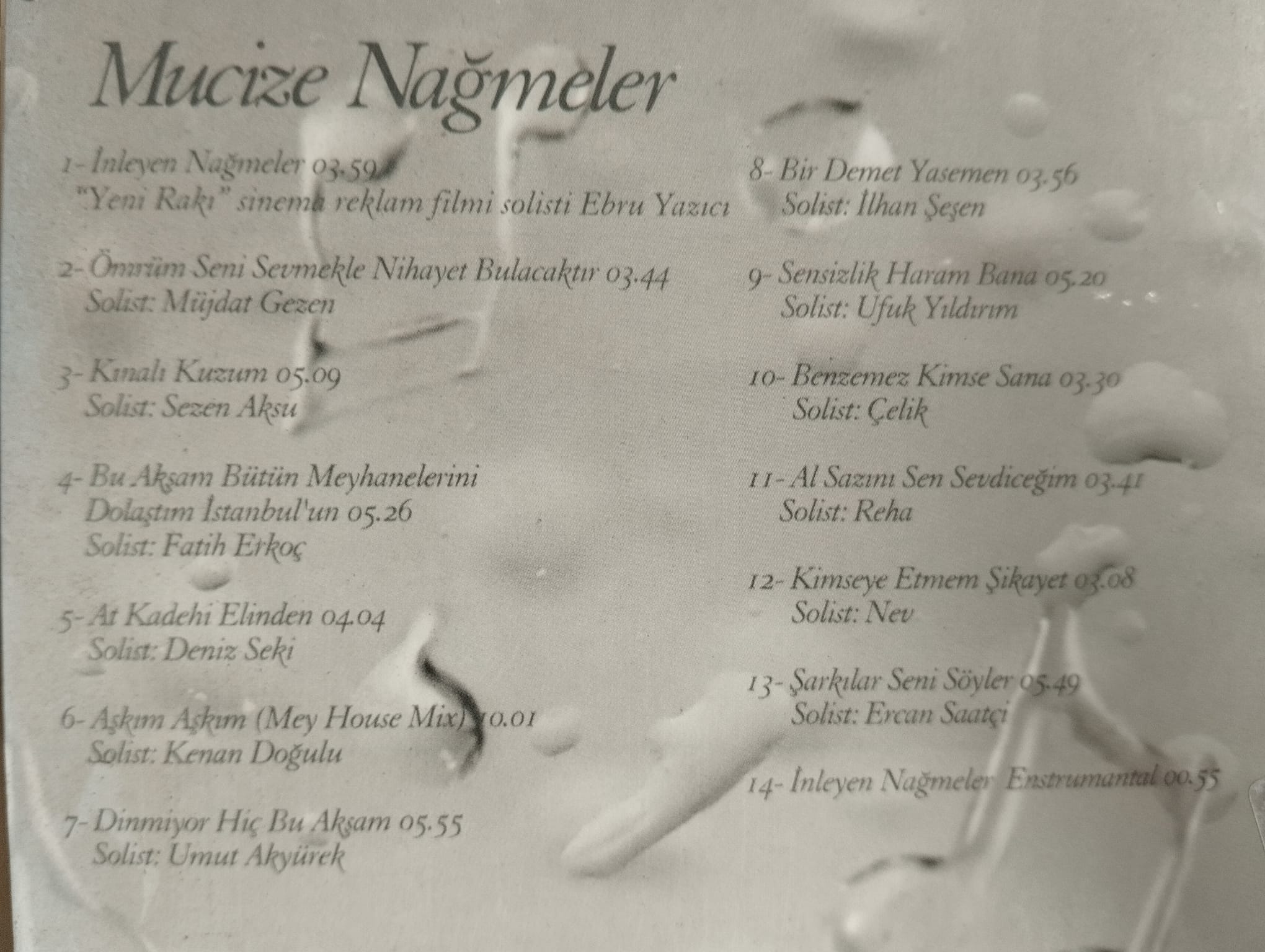 Mucize Nağmeler- 2006 Türkiye Basım - 2. El CD Albüm