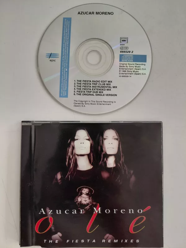 Azucar Moreno – Olé (The Fiesta Remixes) - 1998 İspanya Basım - CD Maxi-Single-2.el
