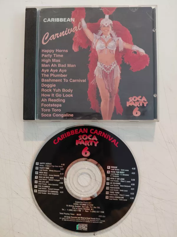 Caribbean Carnival Soca Party - Vol. 6 - 1998 Tobago Basım CD Albüm-2.el