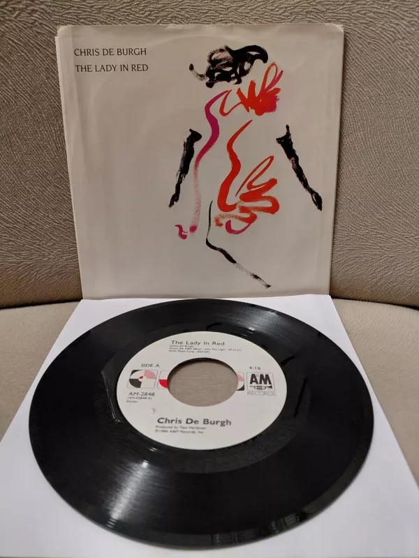 Chris De Burgh  – The Lady In Red - 1986  USA Basım 45lik Plak-2.el