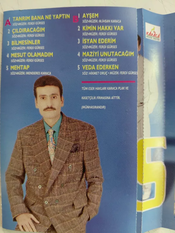 Ferdi Gürses’97 – Çıldıracağım  - 1997  Türkiye Basım  Kaset-2.el