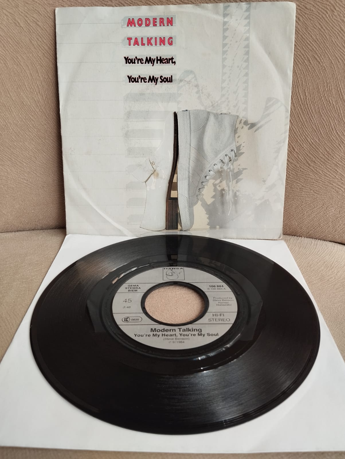 MODERN TALKING - You ’re My Heart You’re My Soul - 1985 Almanya Basım 45lik Plak-2.el