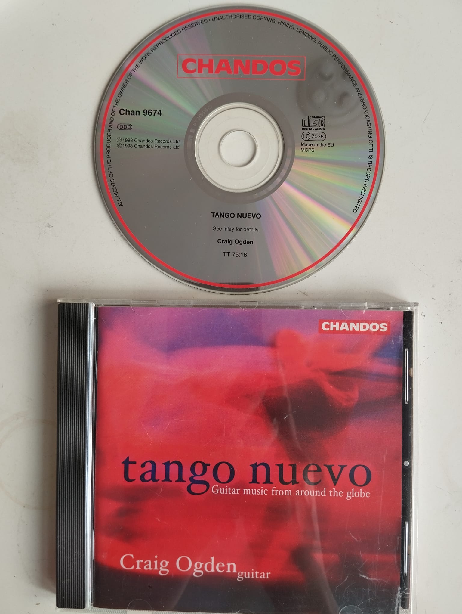 Craig Ogden ‎– Tango Nuevo -  1998 Avrupa Basım - 2. El CD Albüm