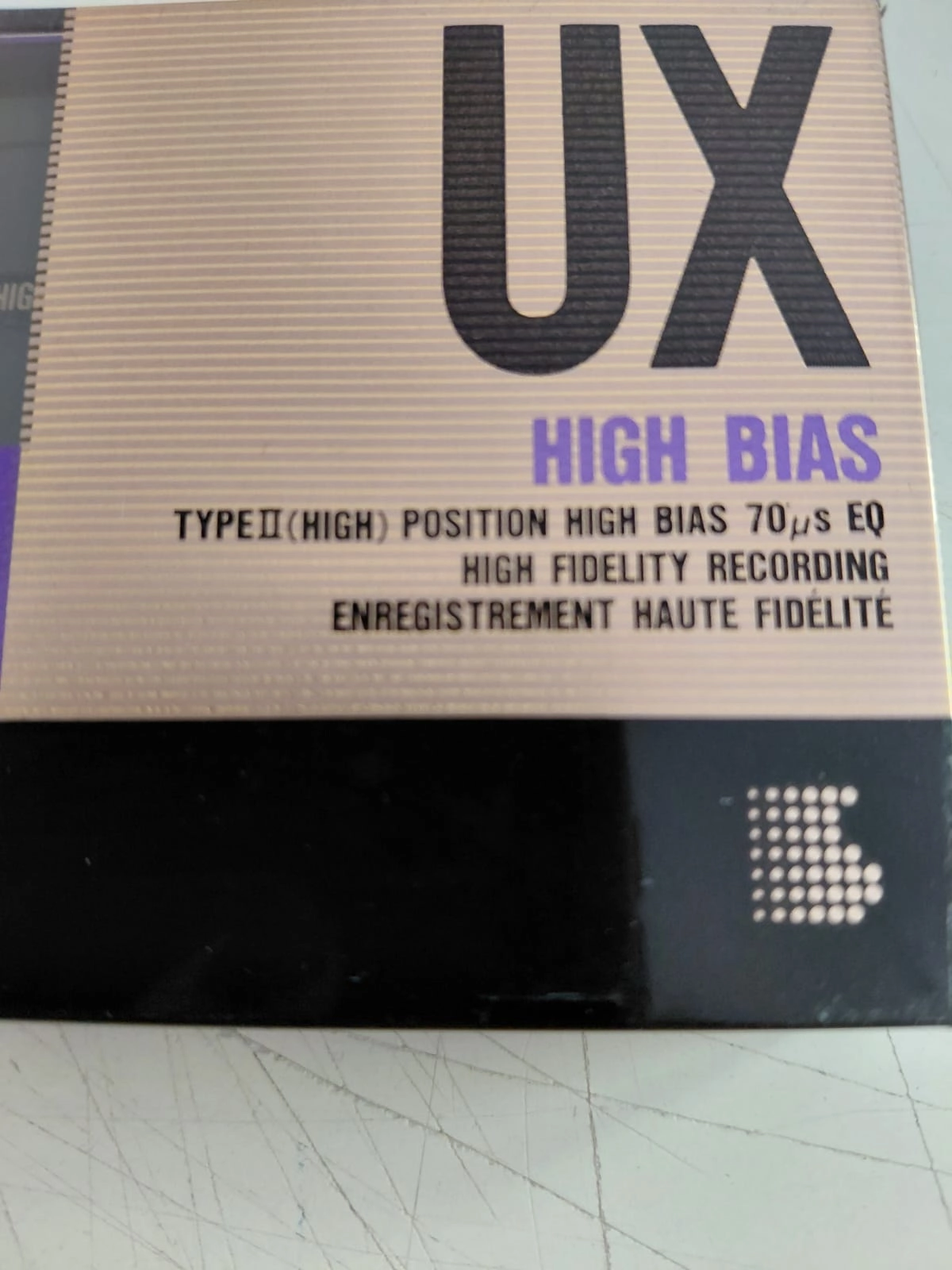 SONY UX HIGH BIAS /90 -  Type 2 Position  (Boş Kaset) - Jelatinli