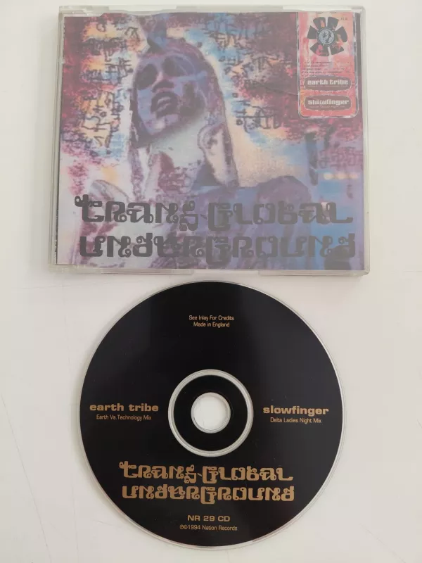 Trans-Global Underground – Earth Tribe / Slowfinger - 1994  İngiltere Basım - CD Single-2.el