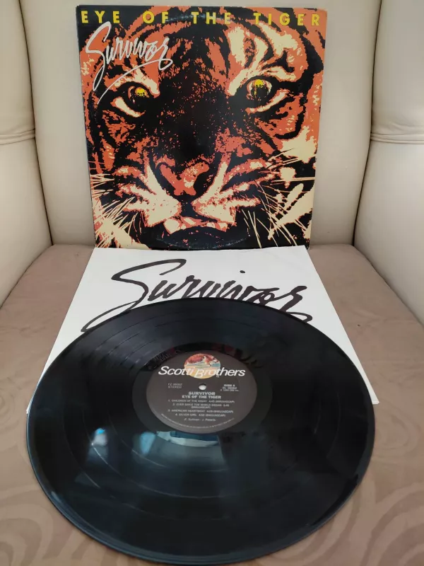 Survivor – Eye Of The Tiger – 1982 USA Basım 33 lük Plak - LP Albüm -2.el