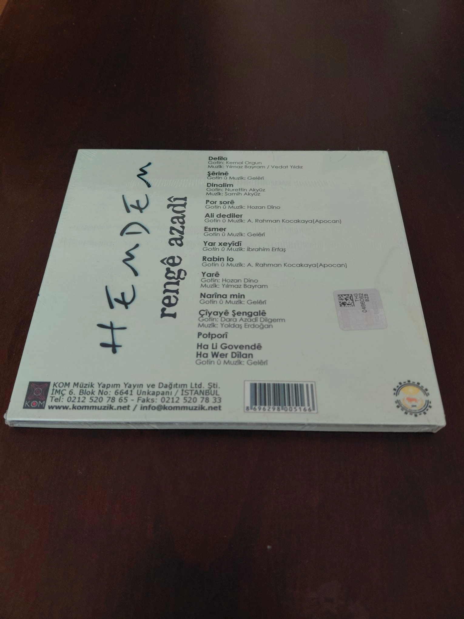 Hemdem -  Renge Azadi  - 2014  Türkiye  Basım - CD Albüm /Açılmamış Ambalajlı/Kürtçe