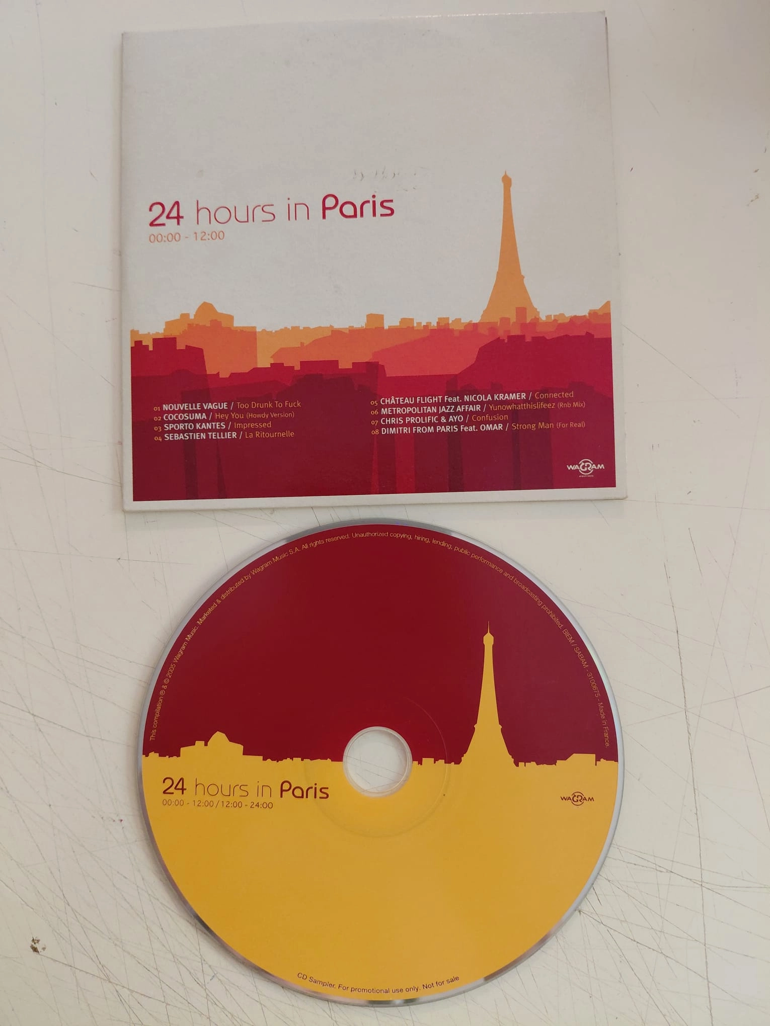 24 Hours In Paris - 2005 Fransa Basım CD Albüm, Promo-2.el