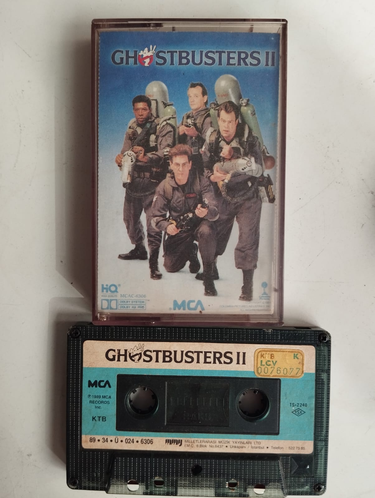 GHOSTBUSTERS II / HAYALET AVCILARI 2  - 1989 Türkiye Basım 2. El Kaset Albüm