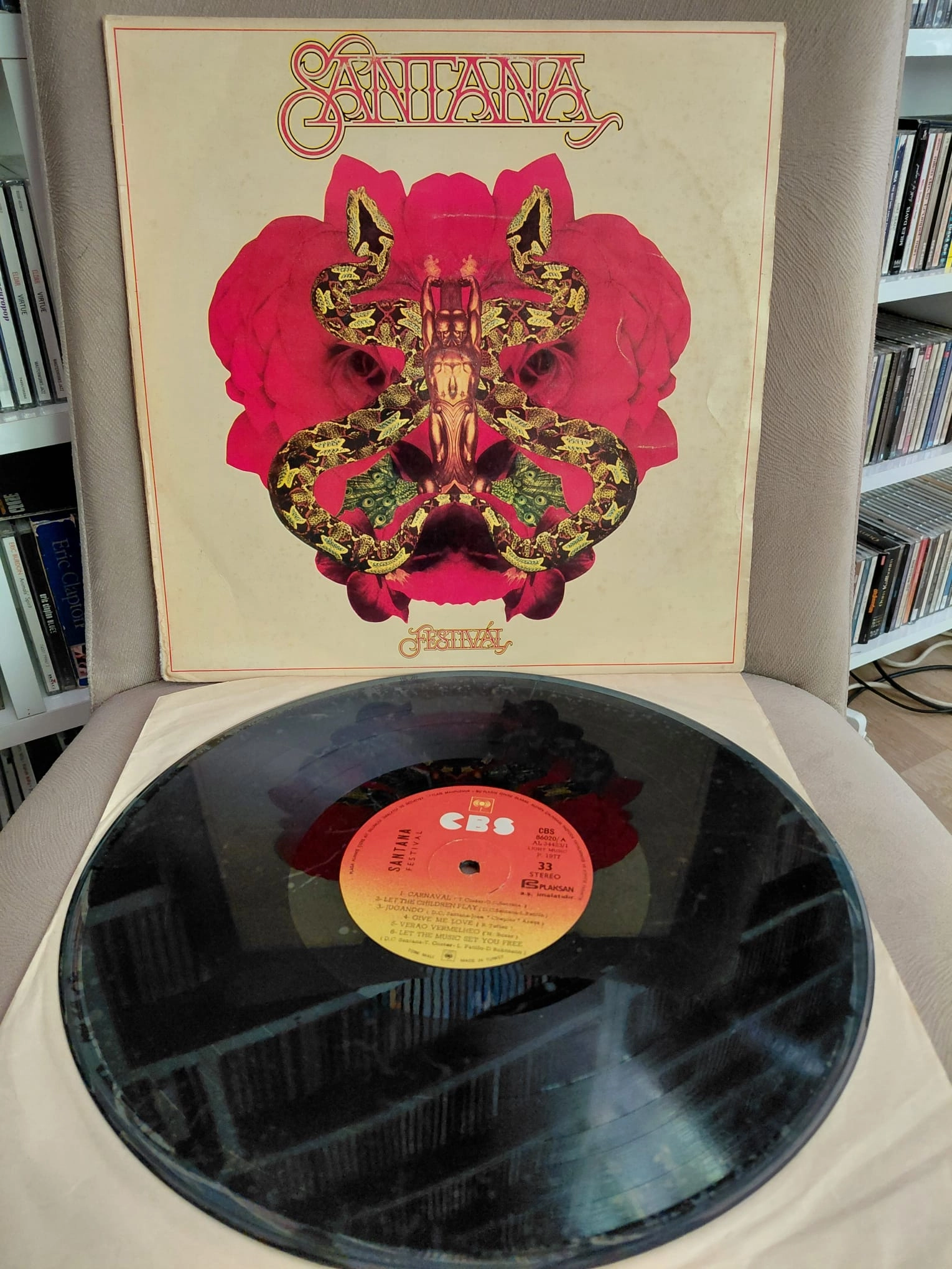 Santana – Festivál - 1977 Türkiye Basım Albüm - LP Plak-2.el