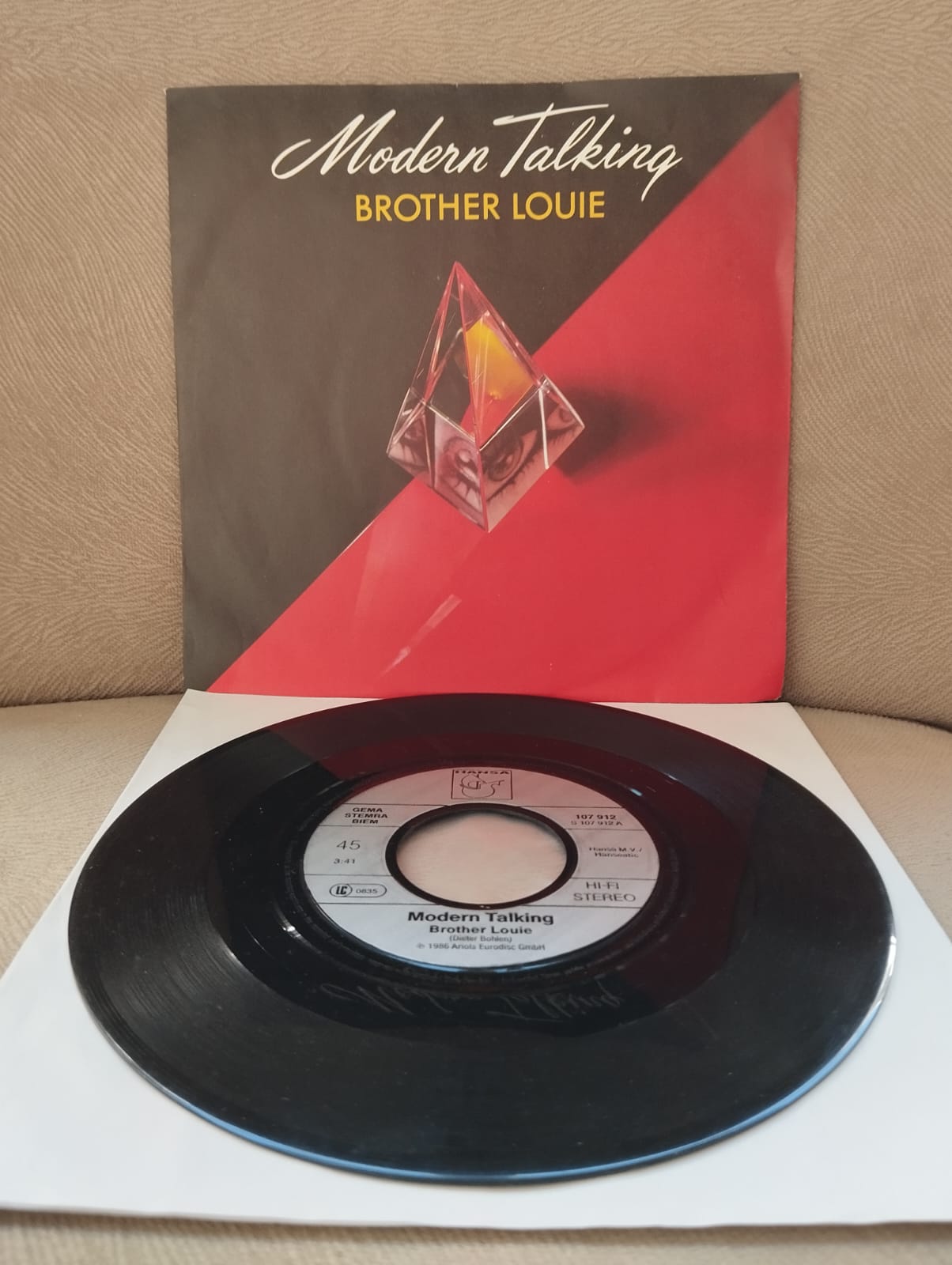 MODERN TALKING - Brother Louie - 1986 Almanya Basım 45lik Plak-2.EL