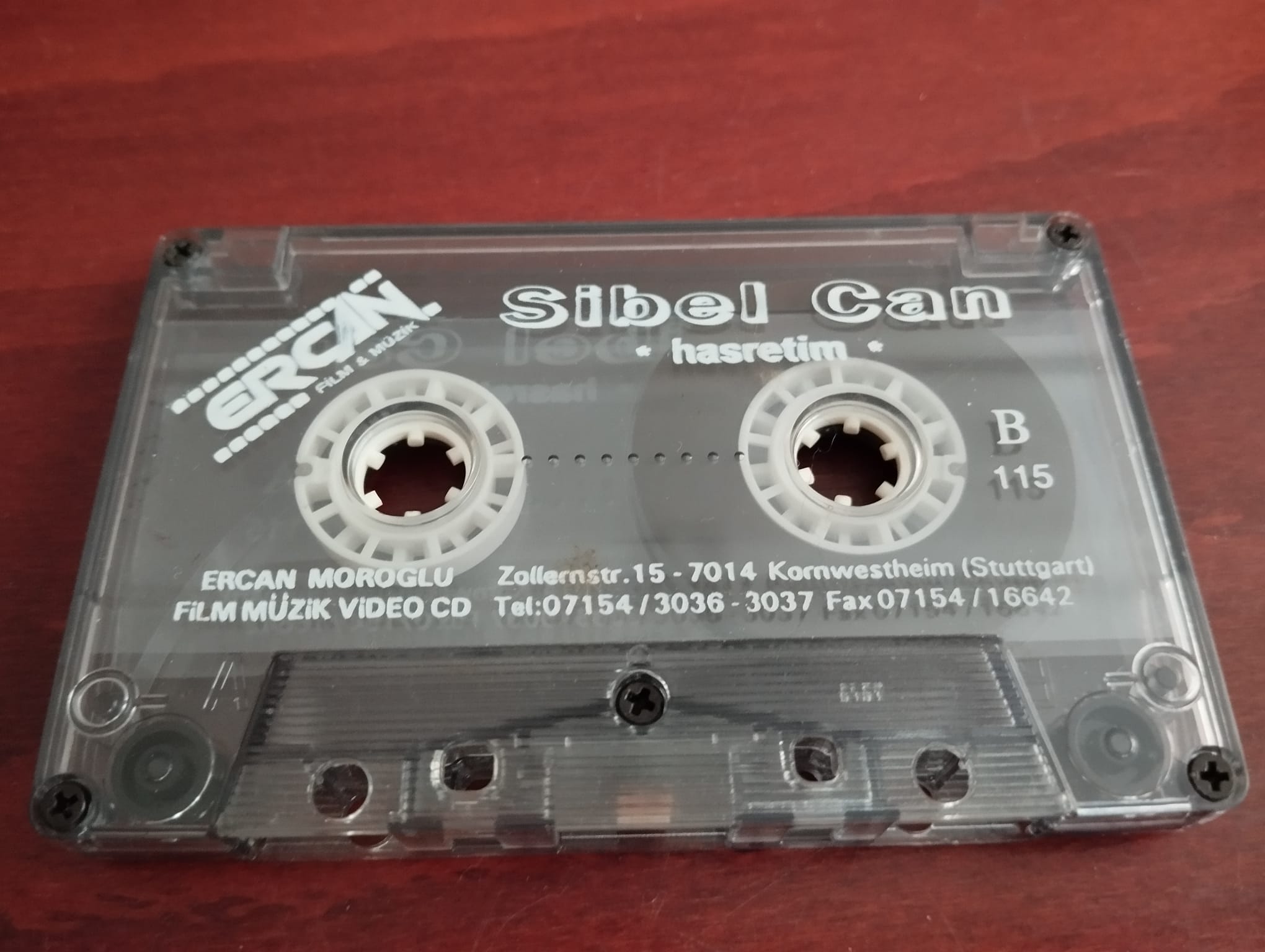 Sibel Can – Hasretim - 1990 Almanya Basım Kaset / Akbaş Müzik-2.el-Kapaksız