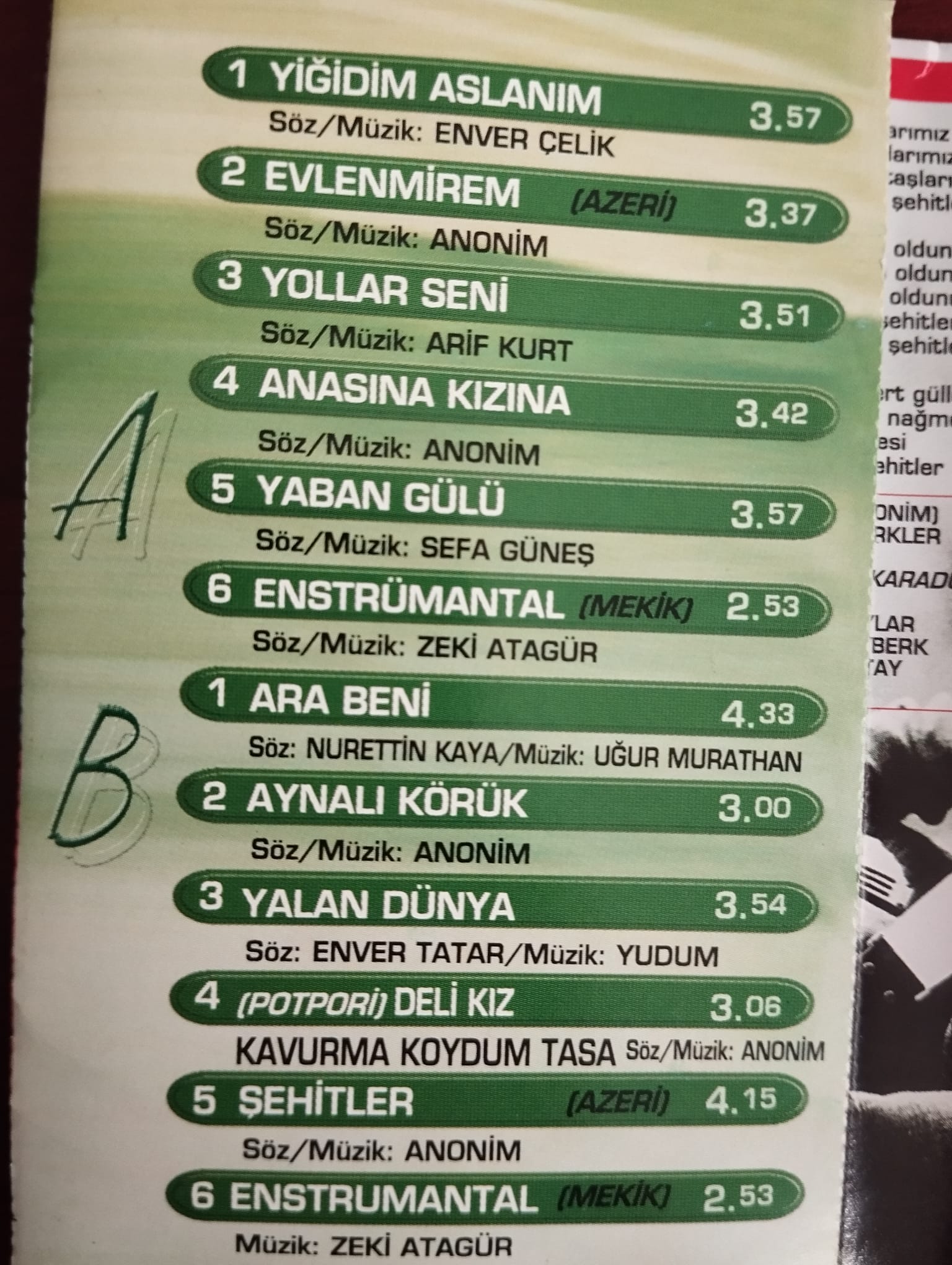 Yudum  - Yaban Gülü  -  2000  Türkiye Basım  Kaset Albüm-2.EL