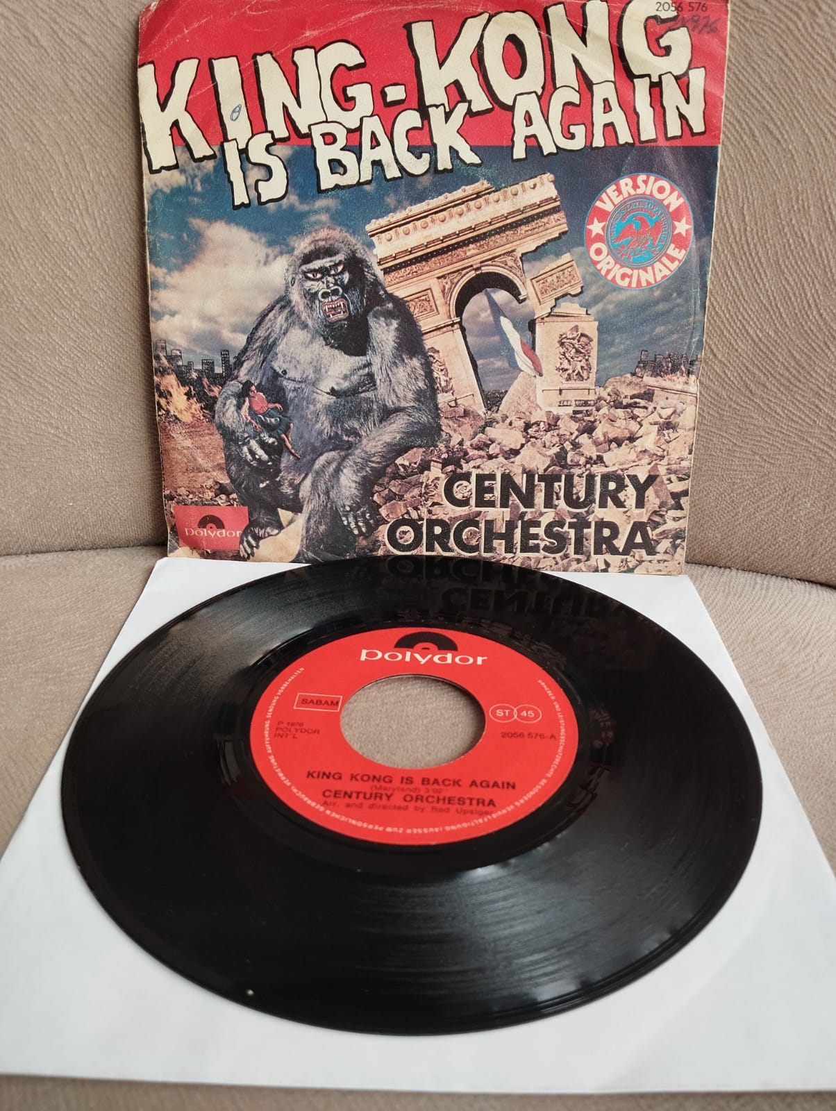 Century Orchestra – King-Kong Is Back Again  - 1976 Belçika Basım 45 LİK PLAK-2.EL
