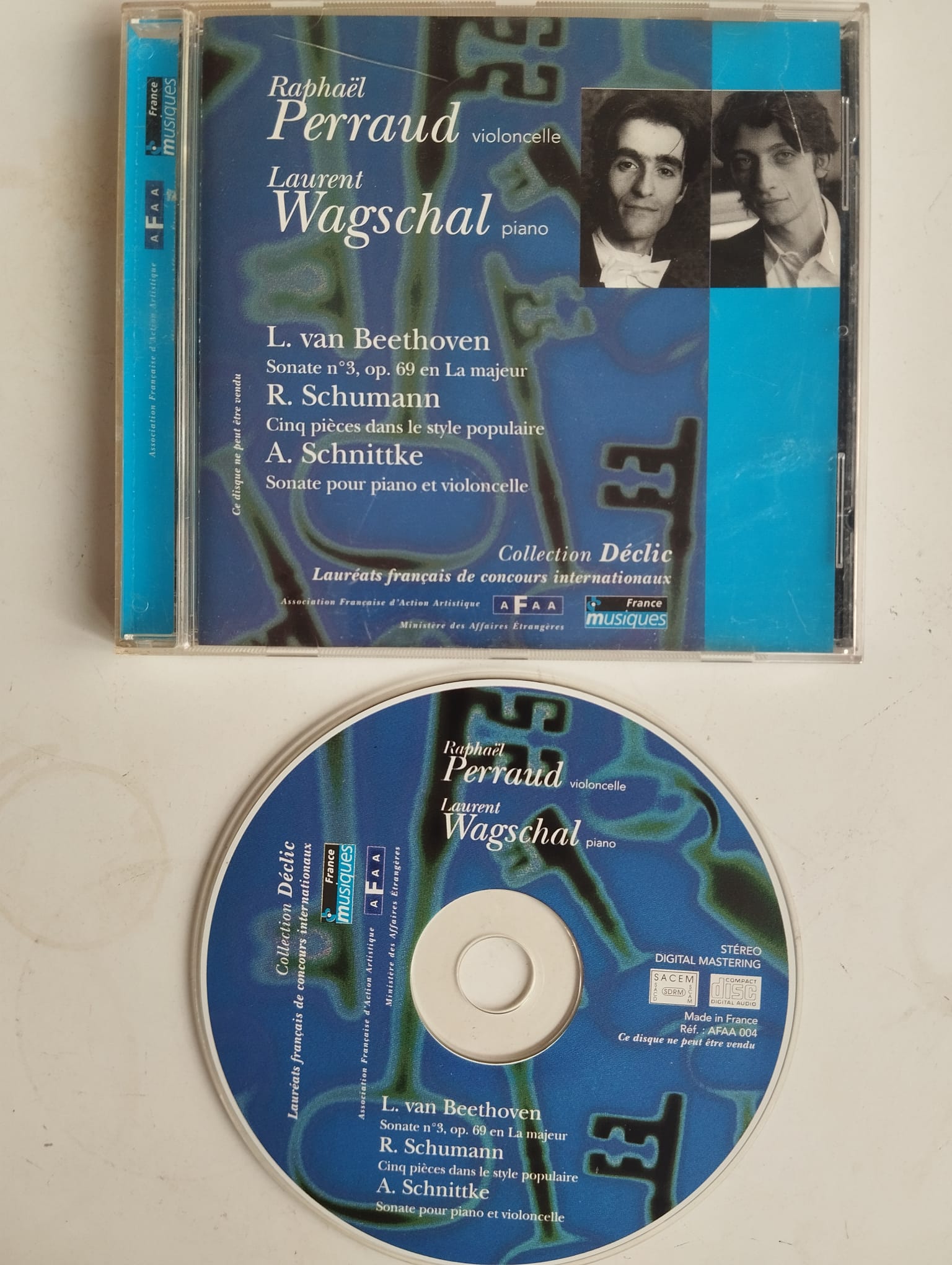 Raphael Perraud (Violoncelle) -Laurent Wagschal(Piano) – Collection Declic - Fransa Basım - 2.El CD