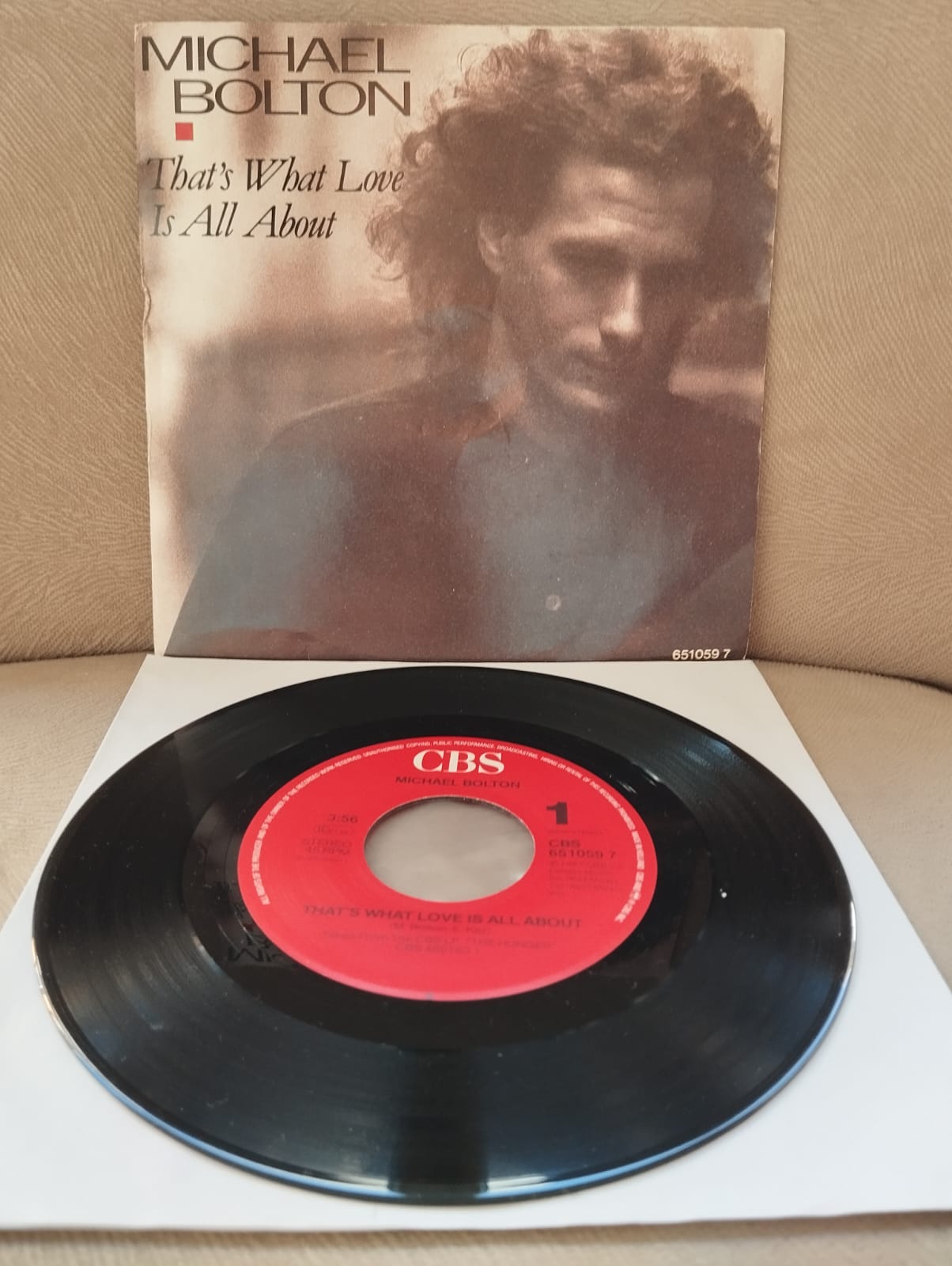 Michael Bolton –  That’s What Love Is All About - 1988  Hollanda  Basım 45 LİK PLAK-2.EL