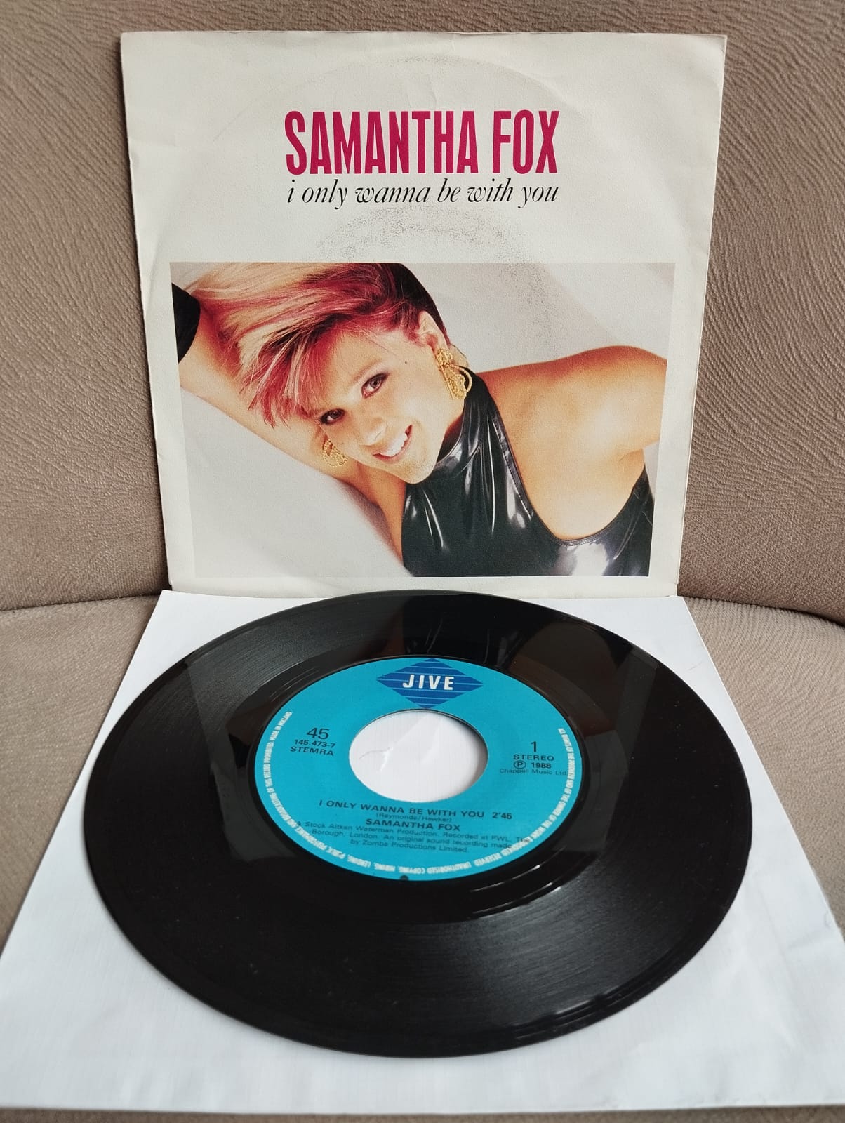 Samantha Fox – I Only Wanna Be With You  - 1988  Hollanda Basım 45 lik Plak-2.el