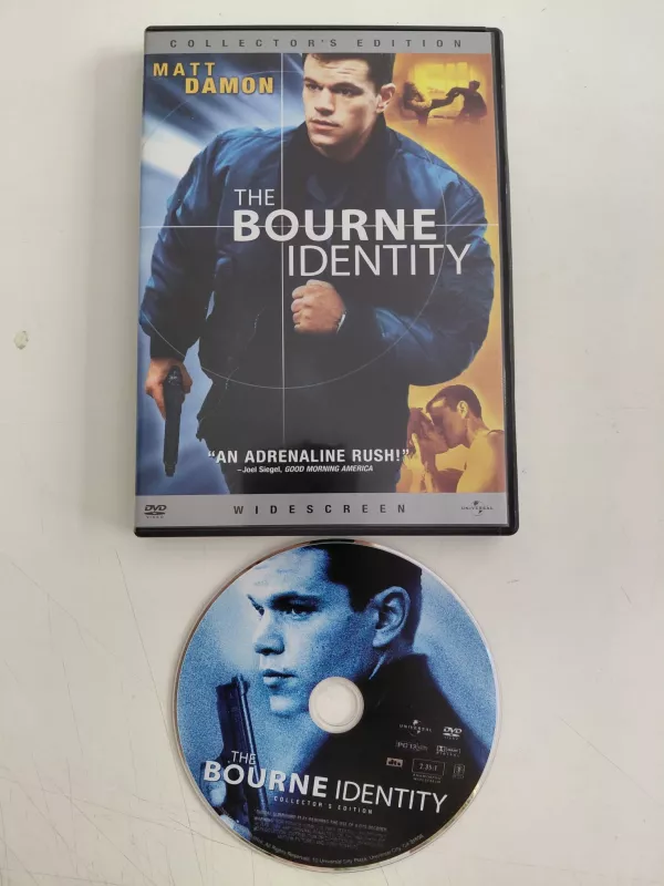 The Bourne Identity (Geçmişi Olmayan Adam) - DVD Film / 1.Bölge - Türkçe altyazı yoktur-2.el